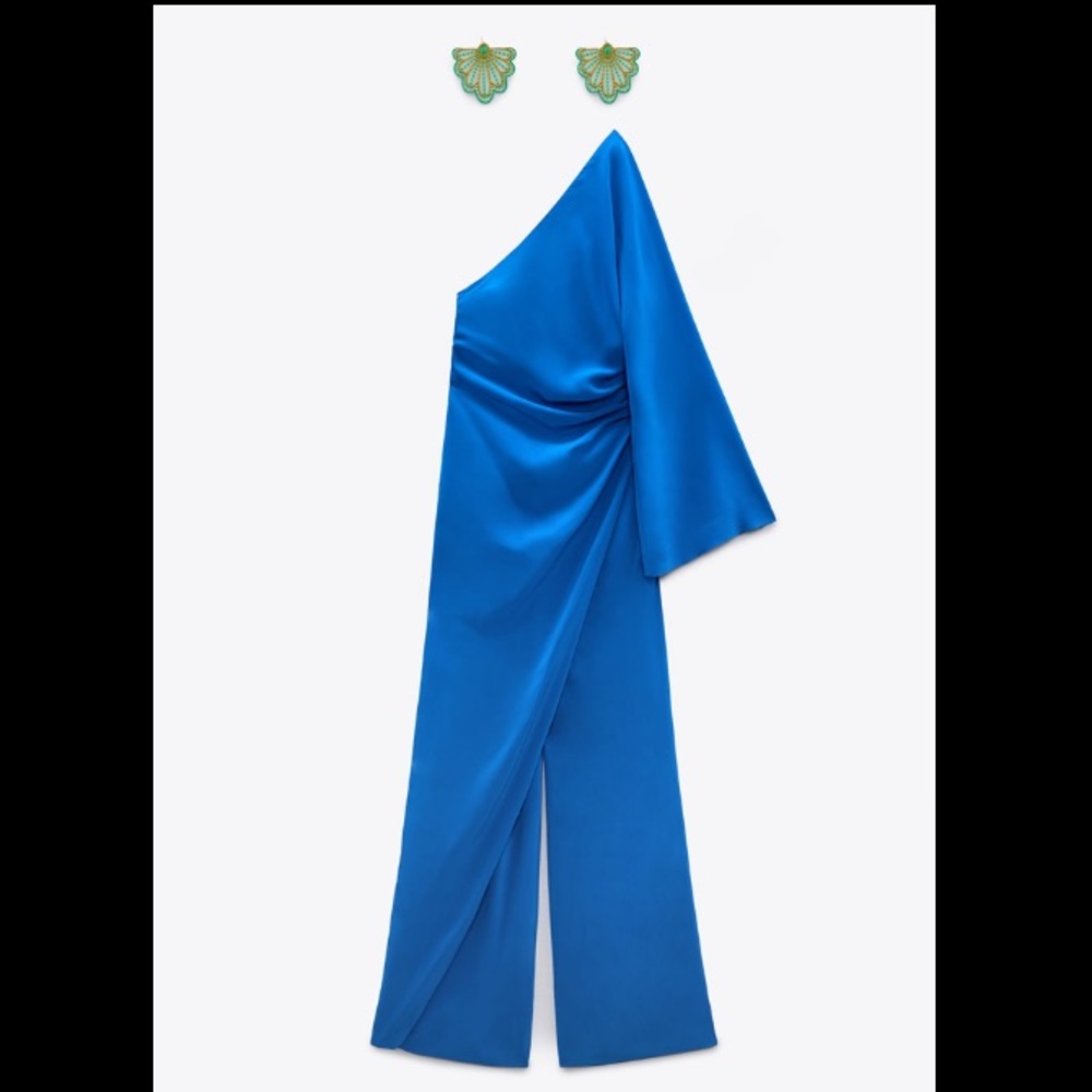 Zara asymmetric jumpsuit sz S